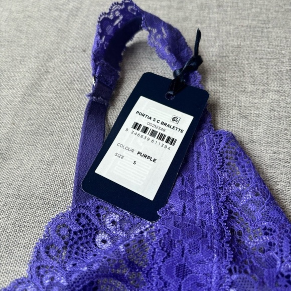 Plus Size Portia Split Cup Bralette, Purple, Size Small (16W) - Picture 5 of 8